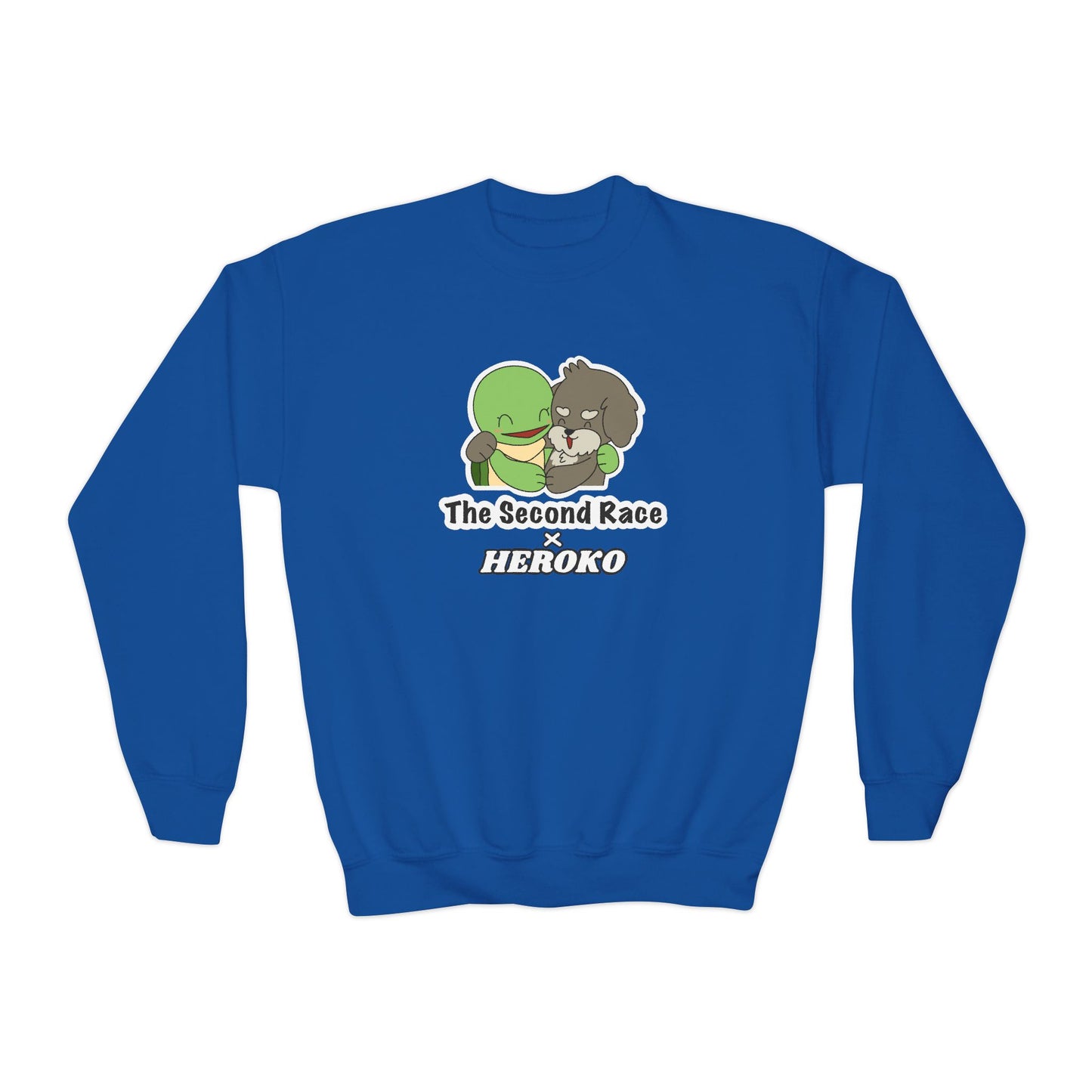 Kids Hugging Turtle & Puppy Crewneck Sweatshirt — The Second Race