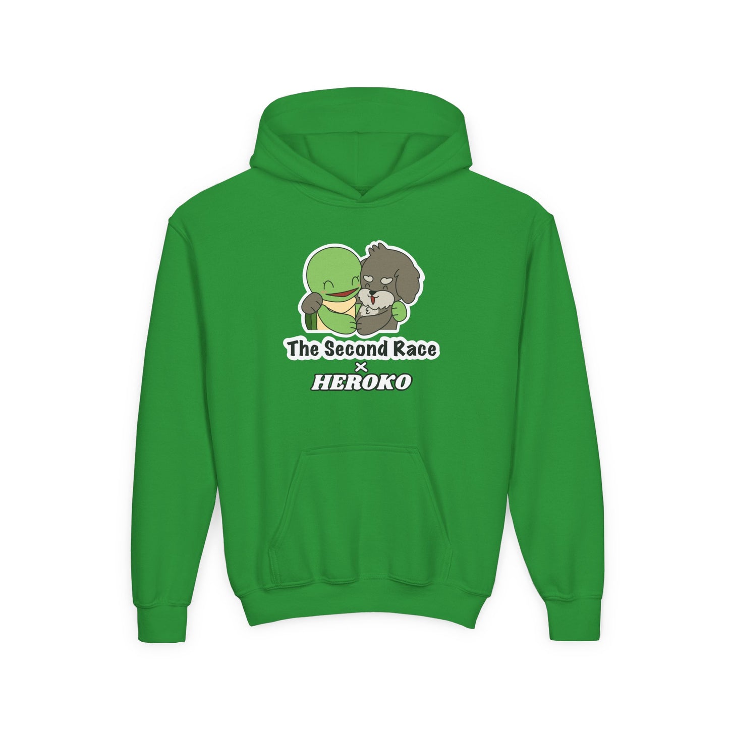 Kids Hoodie — Cute Turtle and Puppy Friends "The Second Race"