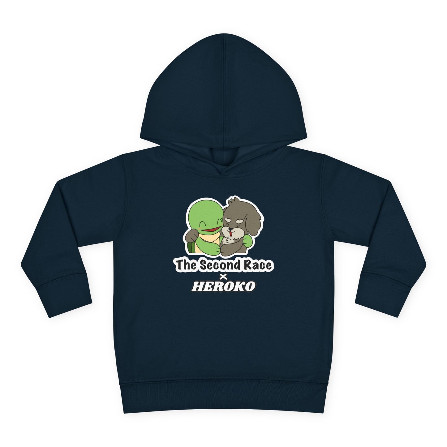 Toddler Hoodie - Cute Turtle & Dog "The Second Race" Fleece Pullover