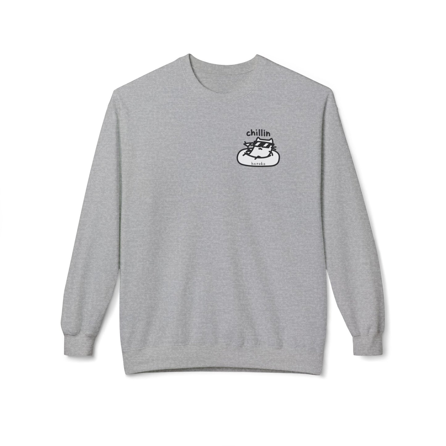 Adults CATS CHILLIN’ Fleece Crewneck Sweatshirt