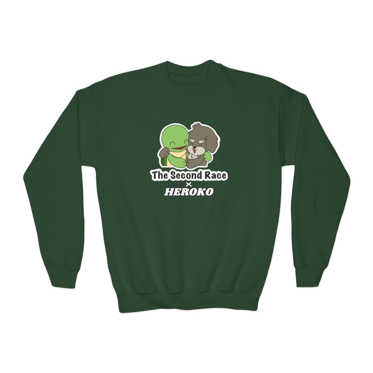 Kids Hugging Turtle & Puppy Crewneck Sweatshirt — The Second Race