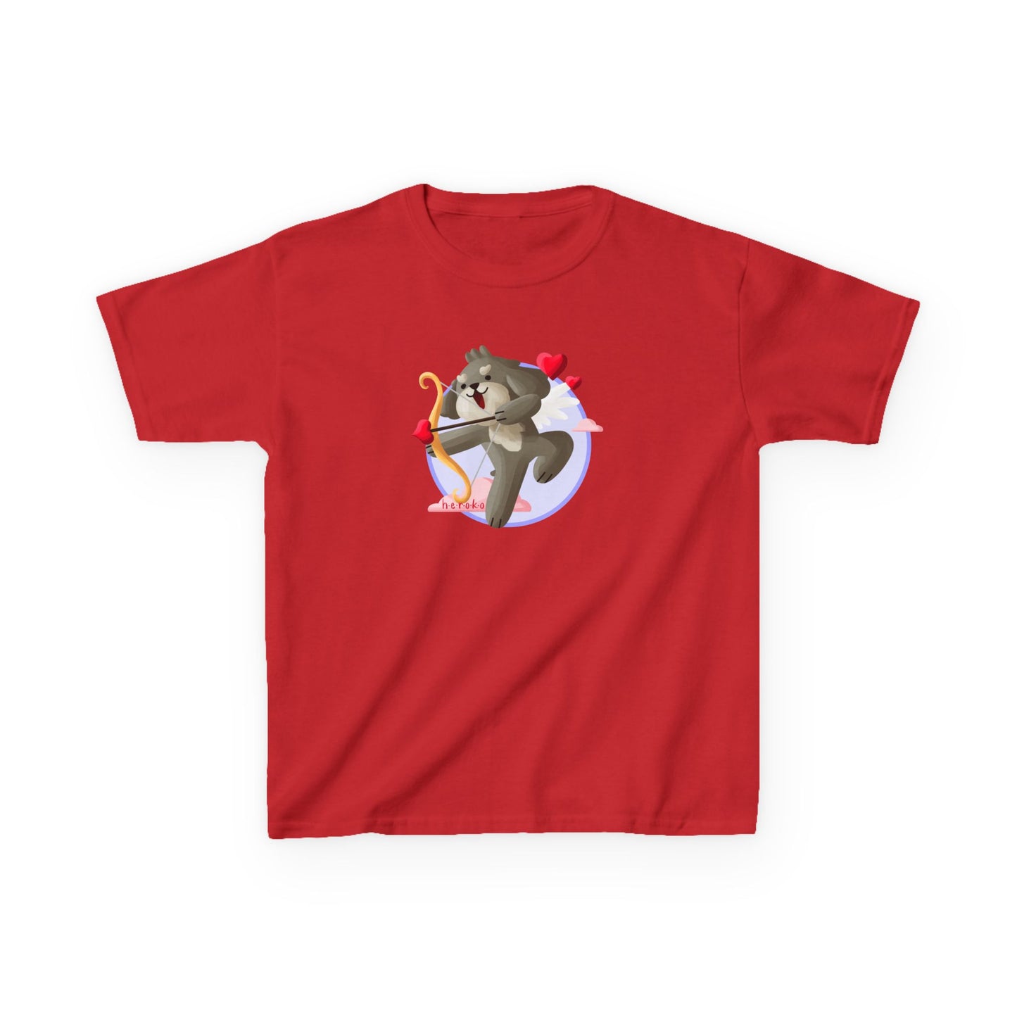Kids Tee -Cute Dog Valentine's Day Graphic Tee