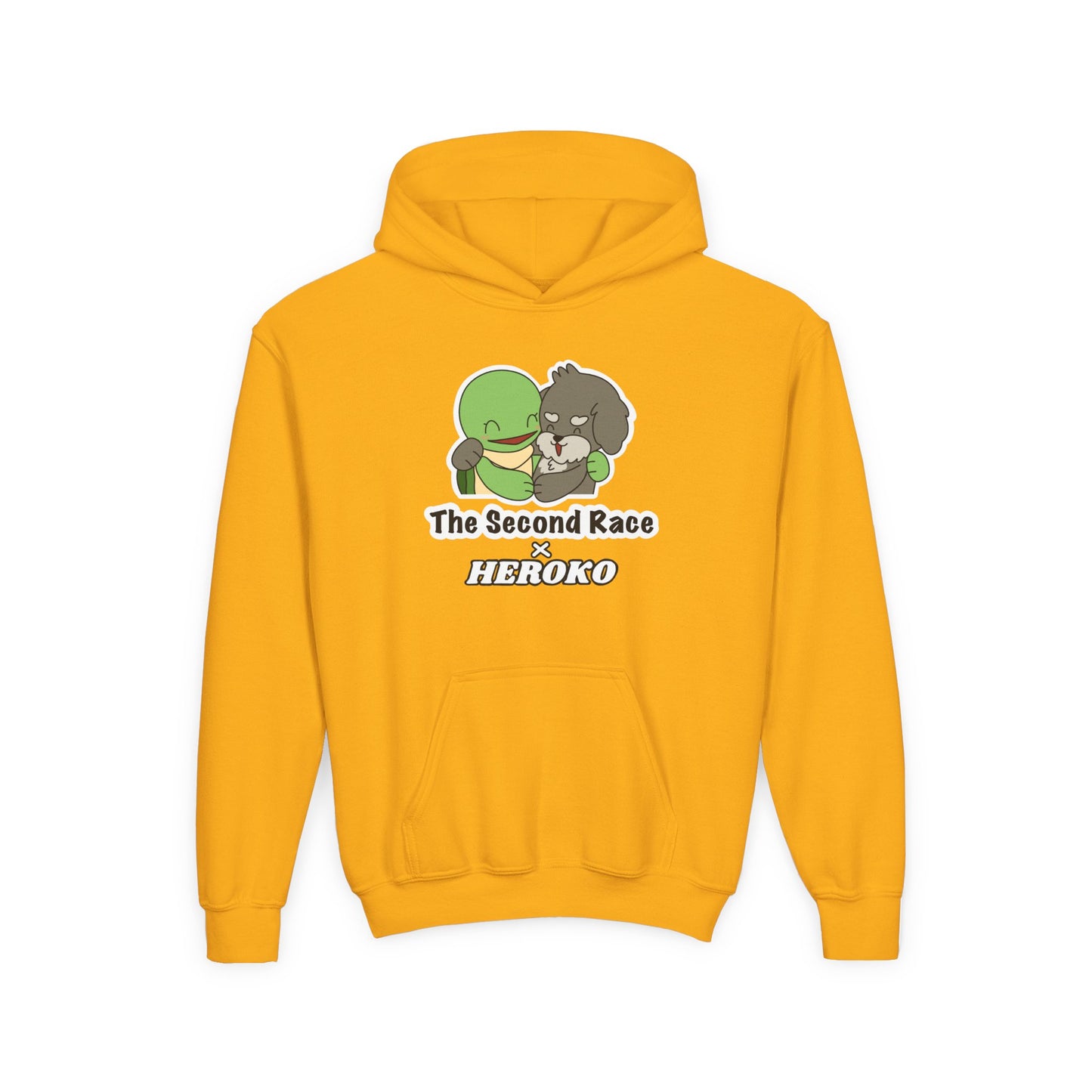 Kids Hoodie — Cute Turtle and Puppy Friends "The Second Race"