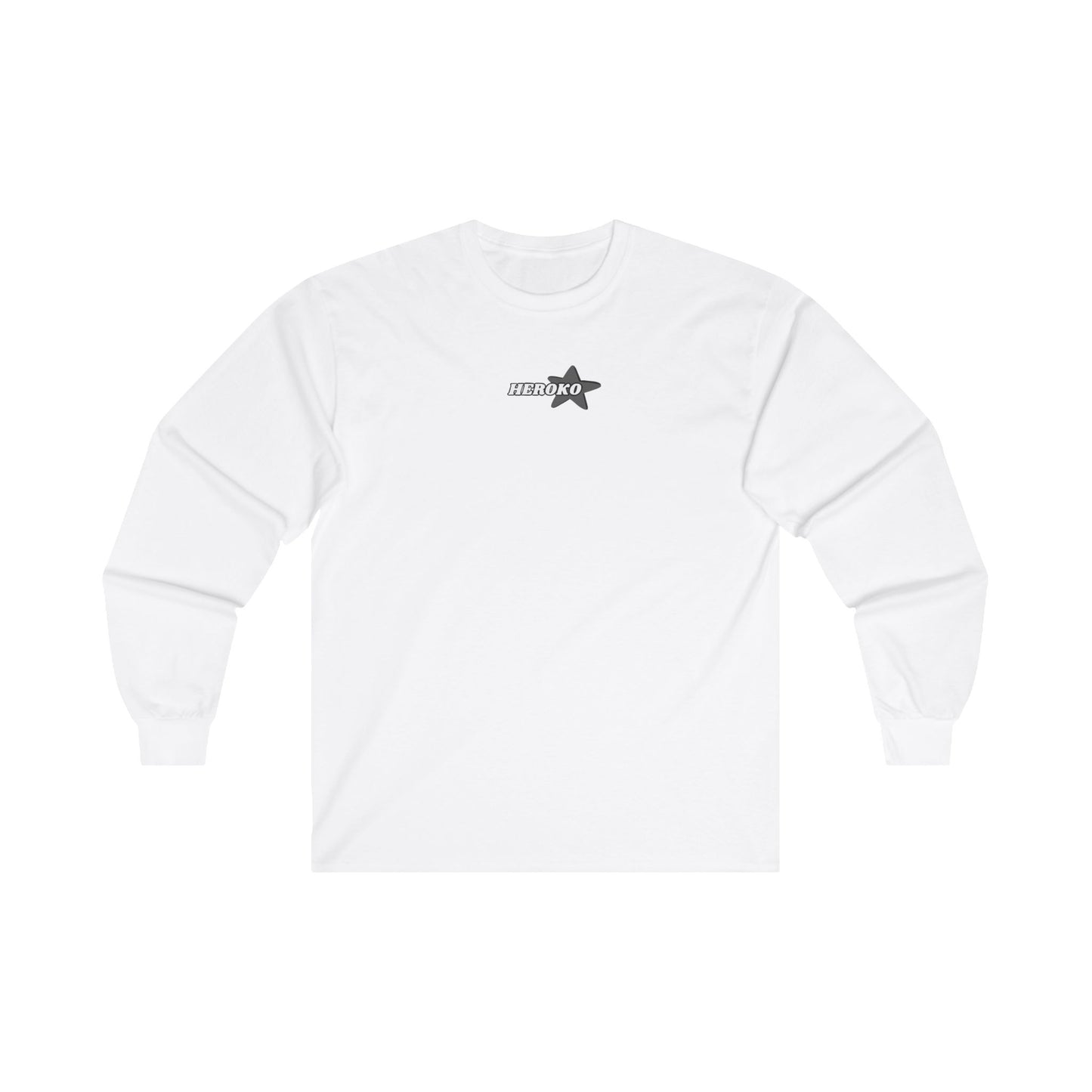 Adults HEROKO B&W STAR Long Sleeve Tee (Runs Small for Men)