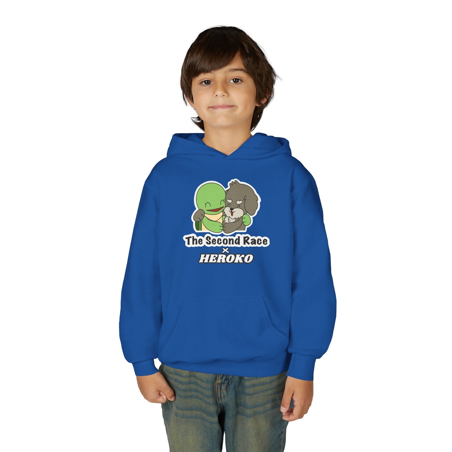 Kids Hoodie — Cute Turtle and Puppy Friends "The Second Race"