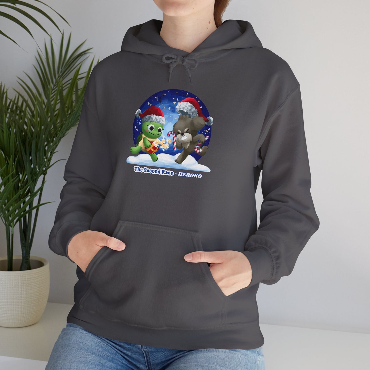 'The Second Race' Snow Globe Adults Hoodie — Holiday Book Lover Sweatshirt