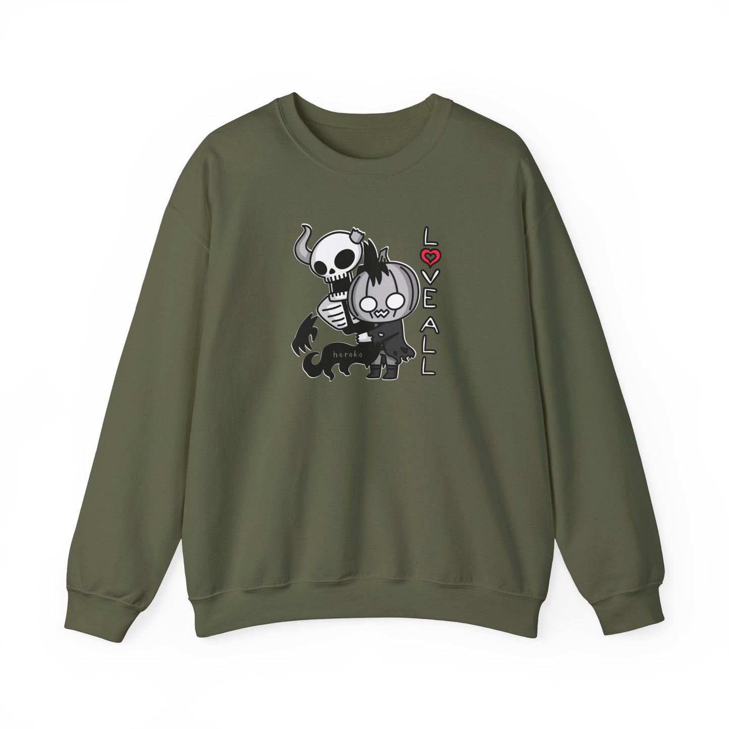 Adults LOVE ALL SKELETON Crewneck Sweatshirt