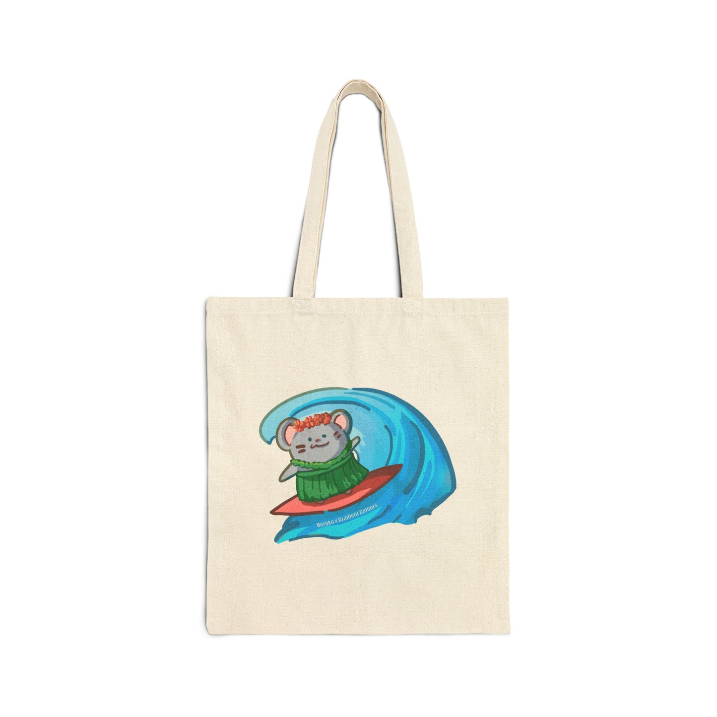 Surfing Mouse Canvas Tote Bag