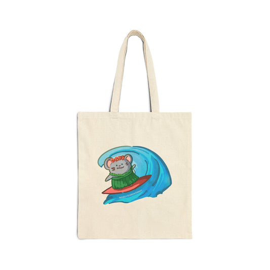 Surfing Mouse Canvas Tote Bag
