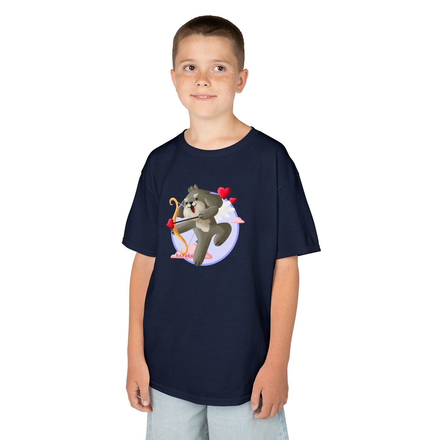 Kids Tee -Cute Dog Valentine's Day Graphic Tee