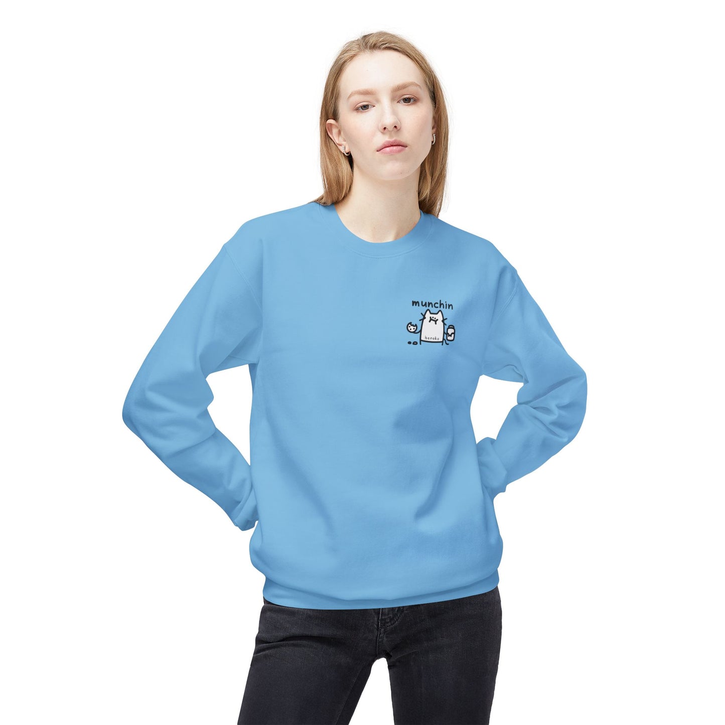 Adults CATS MUNCHIN Fleece Crewneck Sweatshirt