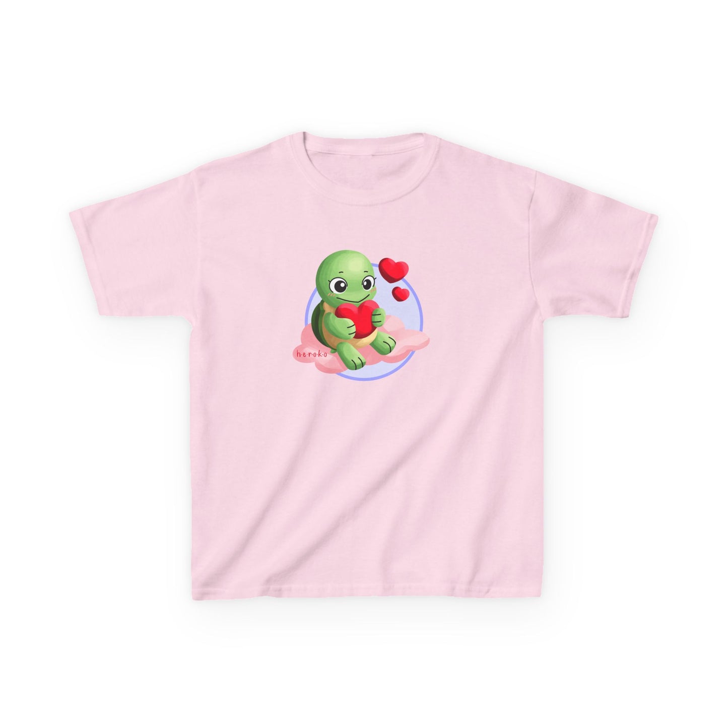 Kids Tee -Cute Turtle Valentine's Day Graphic Tee