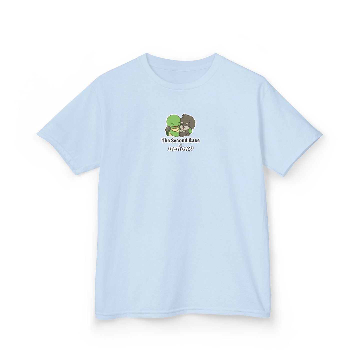 Kids Tee -"The Second Race" Cute Turtle and Puppy Graphic Tee