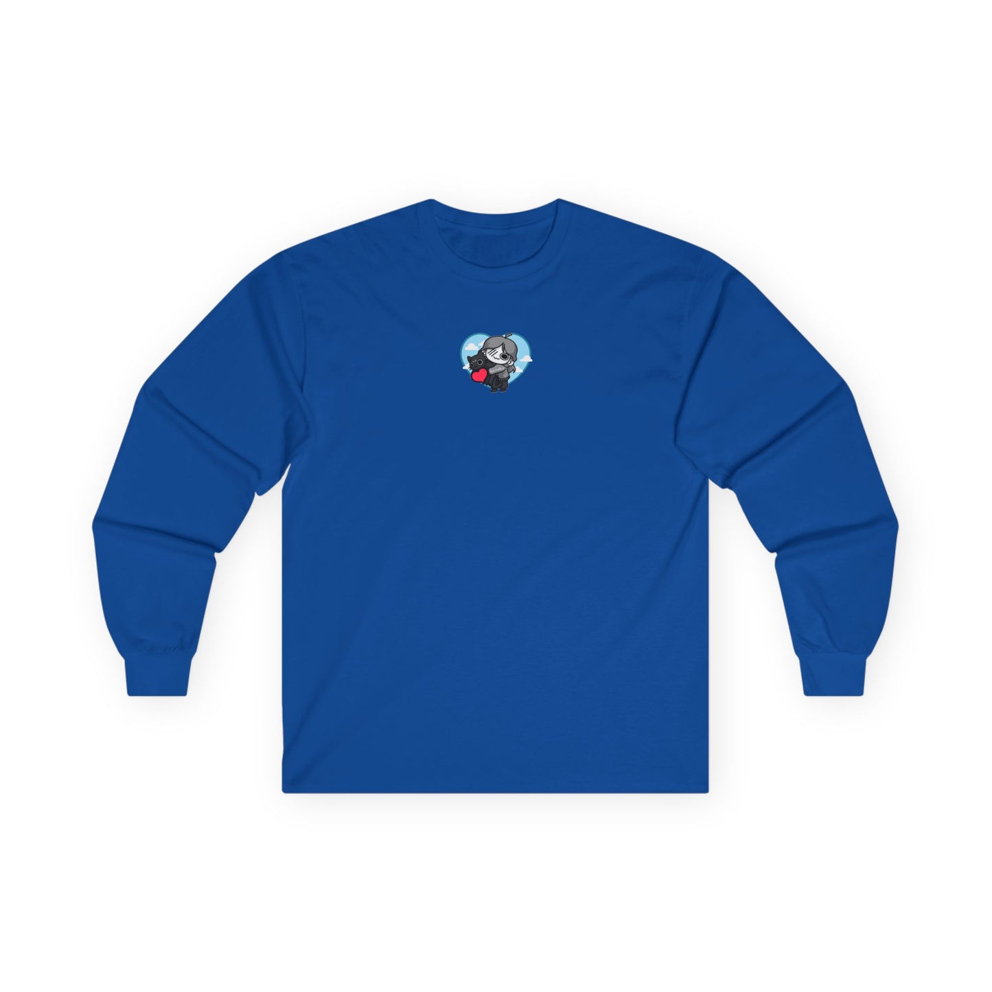 Adults LOVE CAT HEART Long Sleeve Tee (Runs Small for Men)