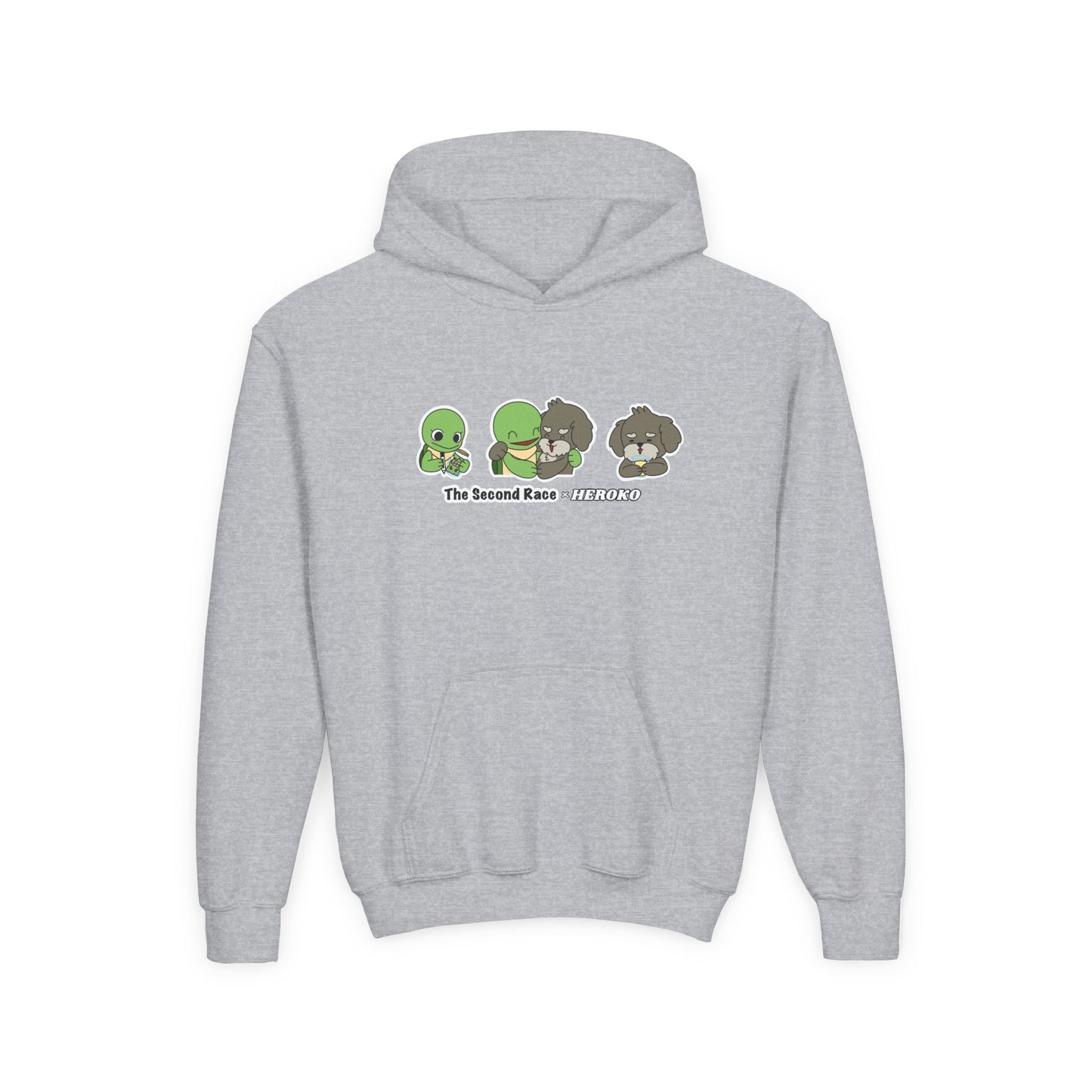 Kids Hoodie — Cute Turtle and Puppy Trios "The Second Race"