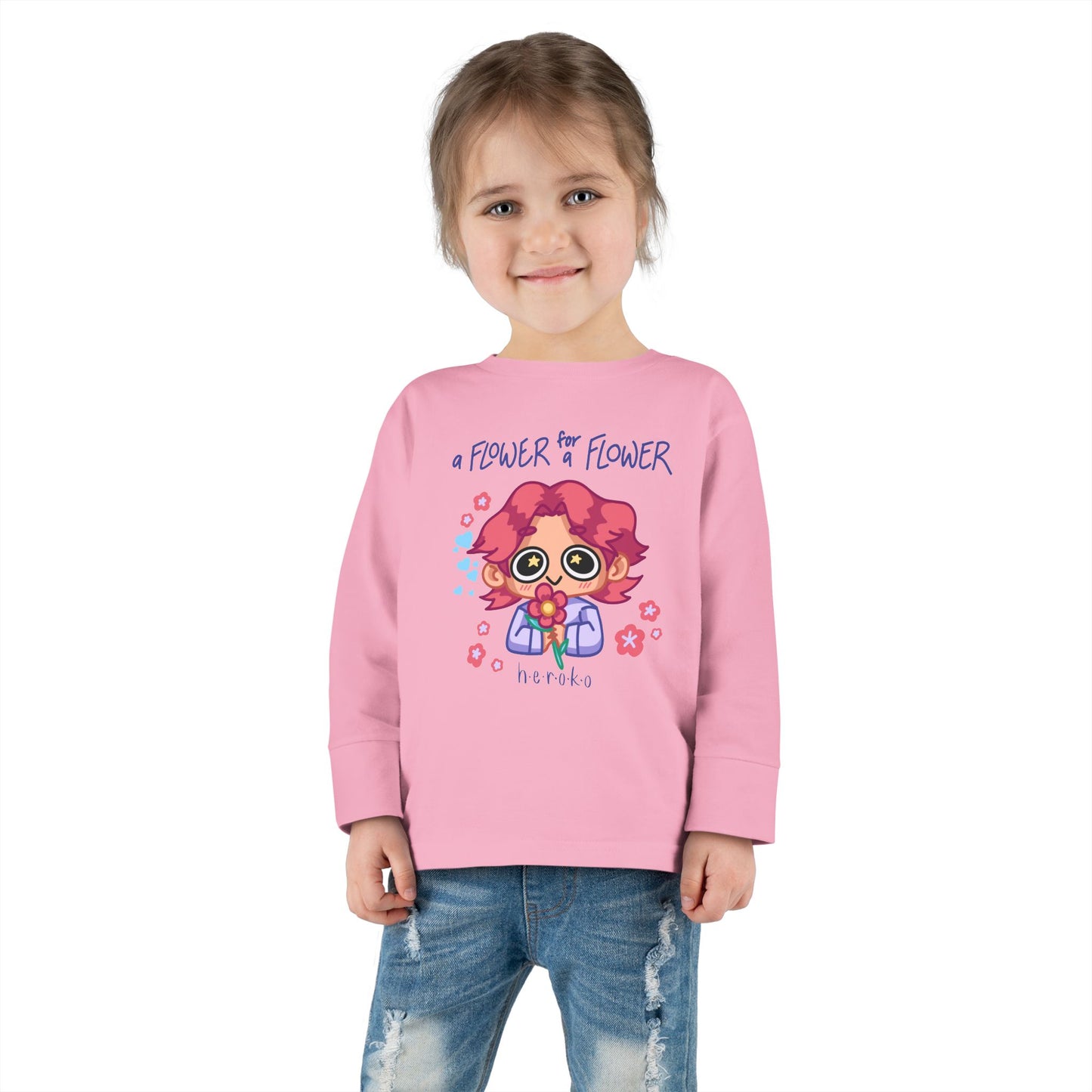 Toddler's FLOWER GIRL Long Sleeve Tee