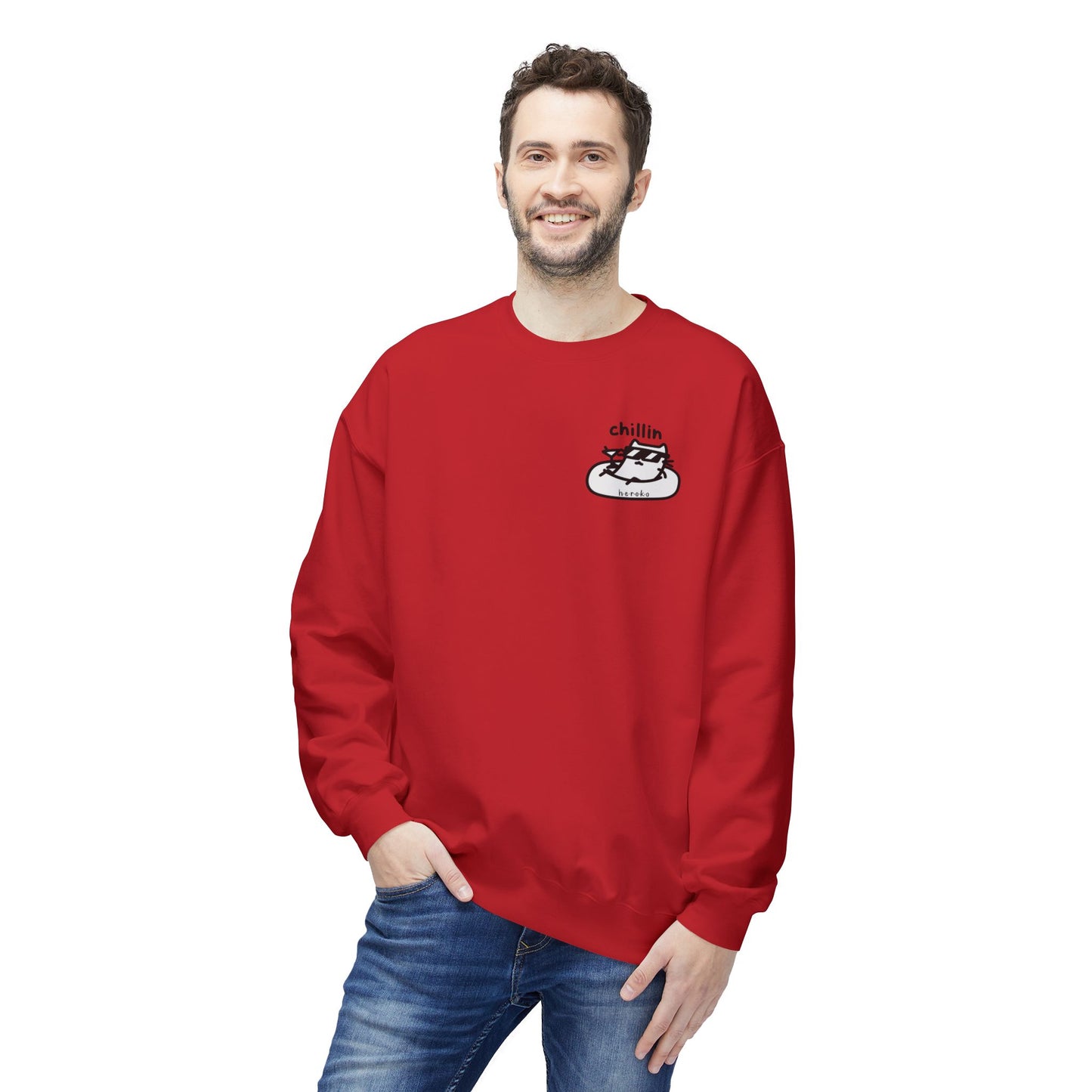 Adults CATS CHILLIN’ Fleece Crewneck Sweatshirt