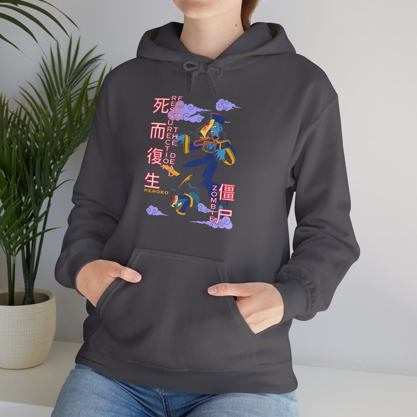 Adults Unisex Hoodie, Chinese Ancient Zombies Design