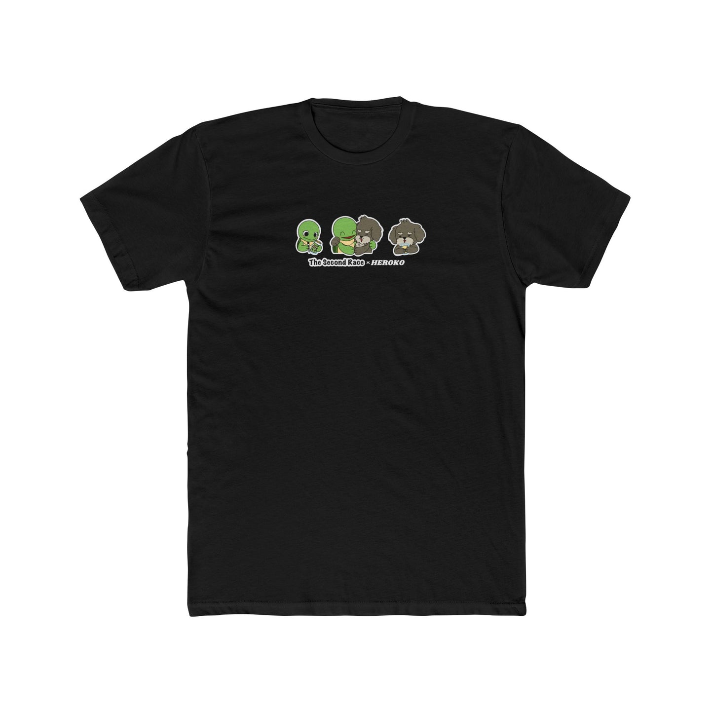 Adults Tee for "The Second Race" Book Turtle & Puppy Trio