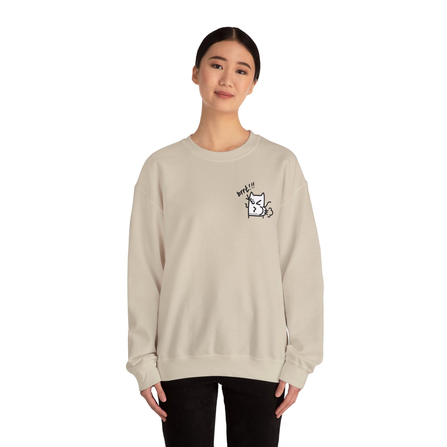 Adults FUNNY BRRT!!! CAT Crewneck Sweatshirt