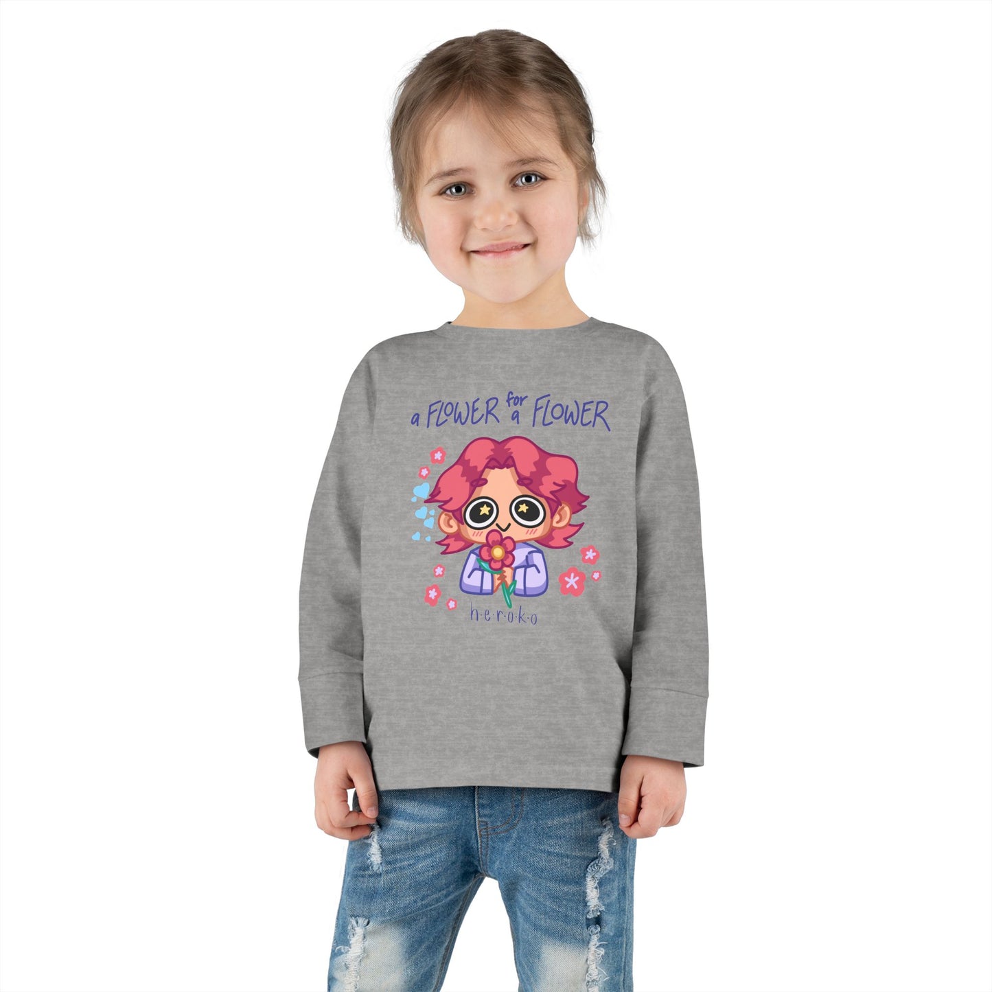 Toddler's FLOWER GIRL Long Sleeve Tee