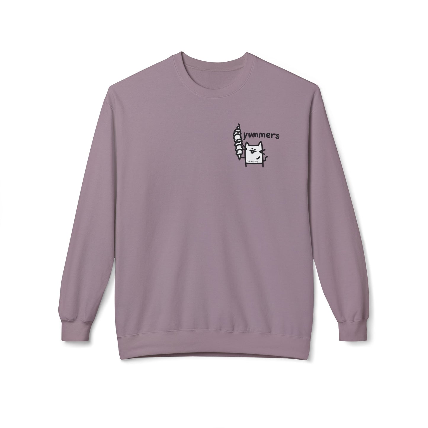 Adults CUTE CATS ‘YUMMERS’ Fleece Crewneck Sweatshirt