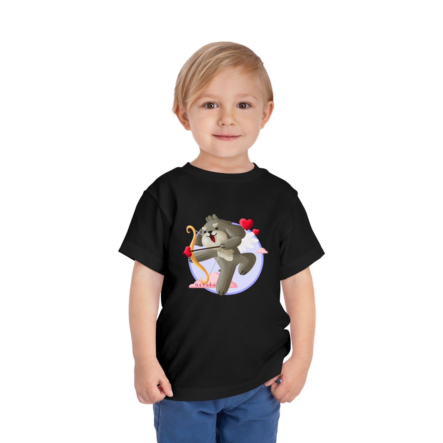 Toddler Tee - Cute Dog Valentine's Day Design