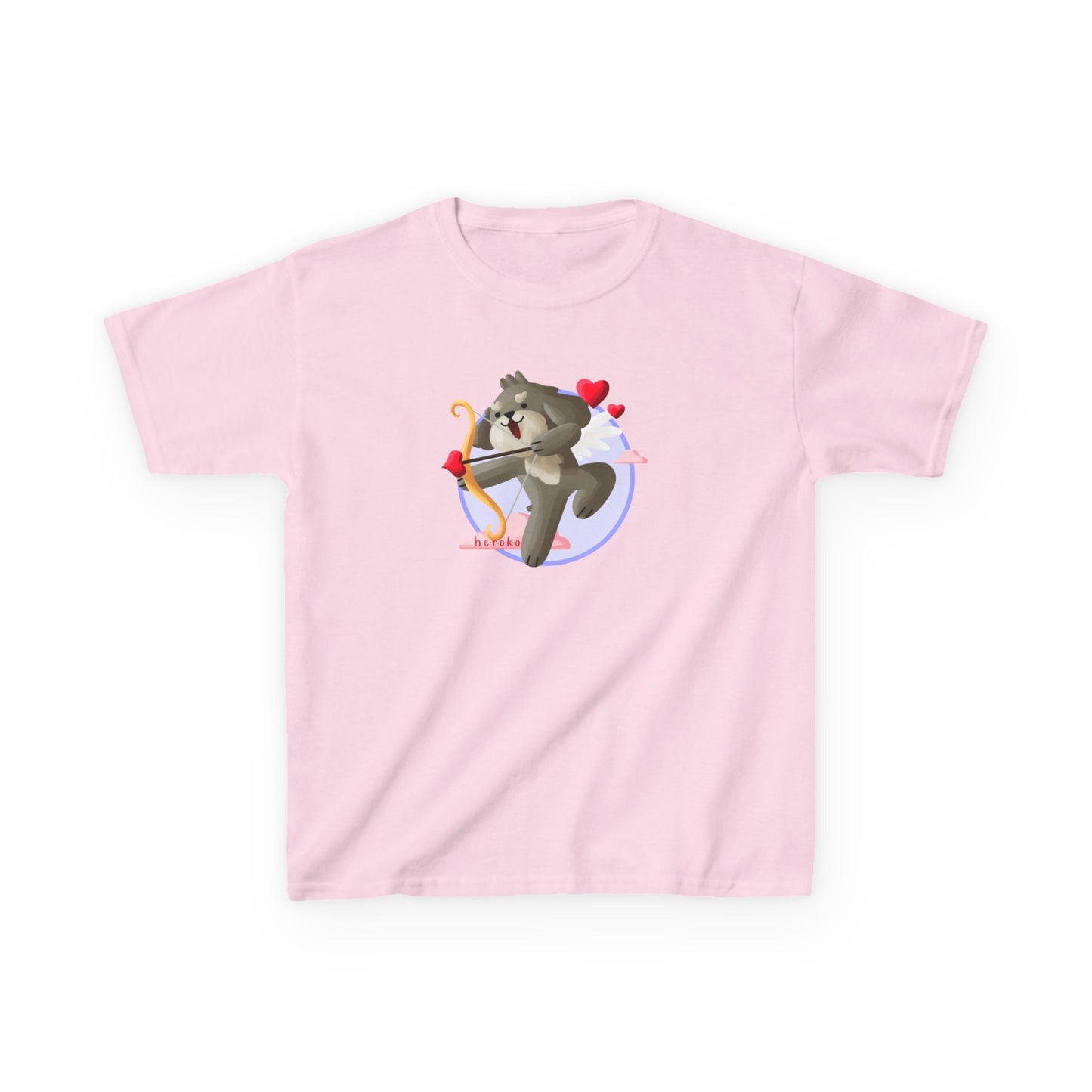 Kids Tee -Cute Dog Valentine's Day Graphic Tee