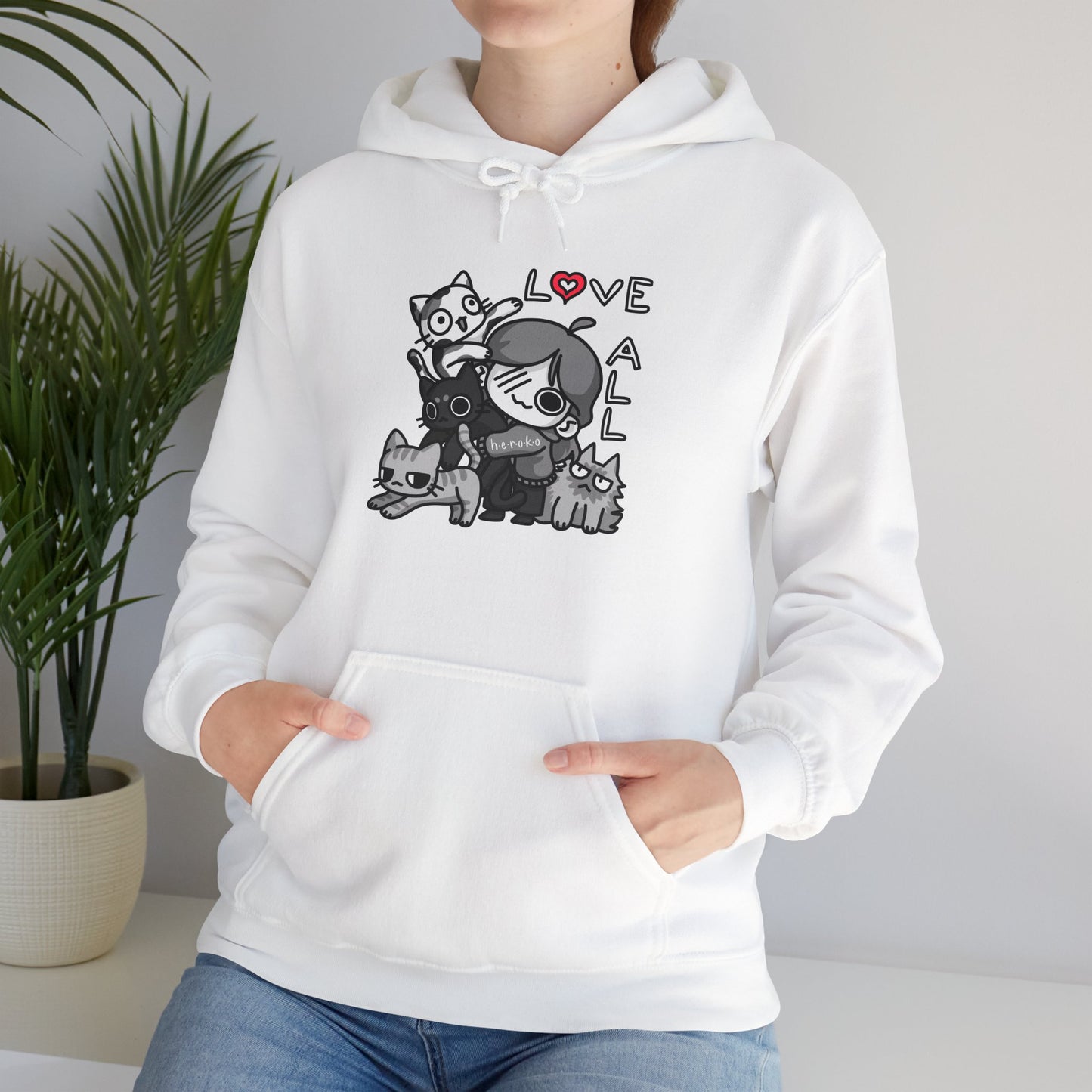 Adults LOVE ALL CATS Hoodies