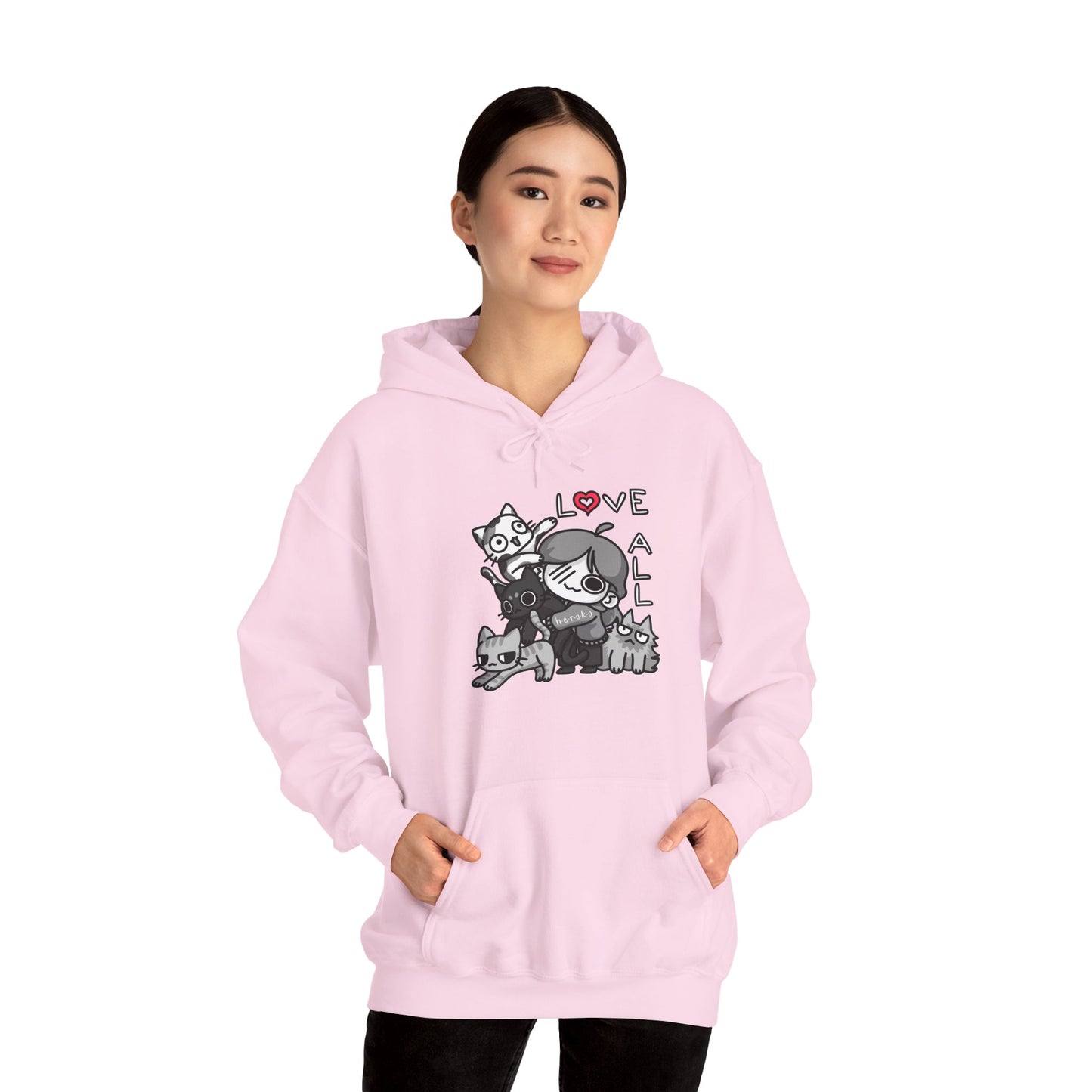 Adults LOVE ALL CATS Hoodies