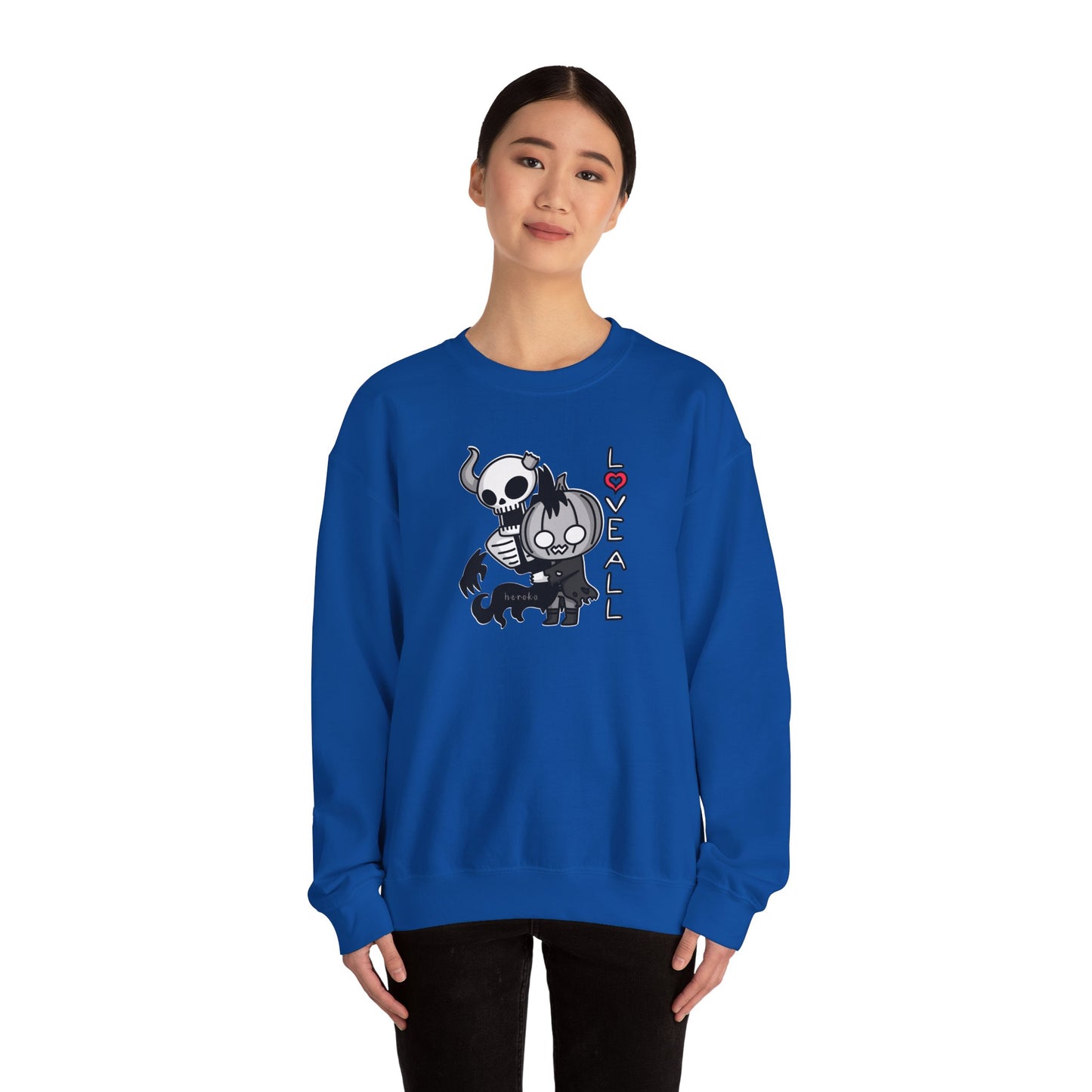 Adults LOVE ALL SKELETON Crewneck Sweatshirt