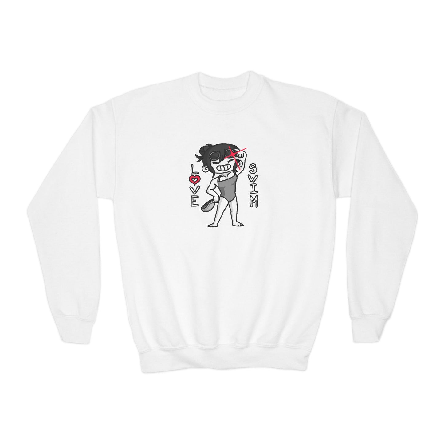 Youth GIRLS LOVE SWIM Crewneck Sweatshirt