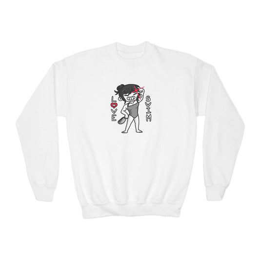 Youth GIRLS LOVE SWIM Crewneck Sweatshirt