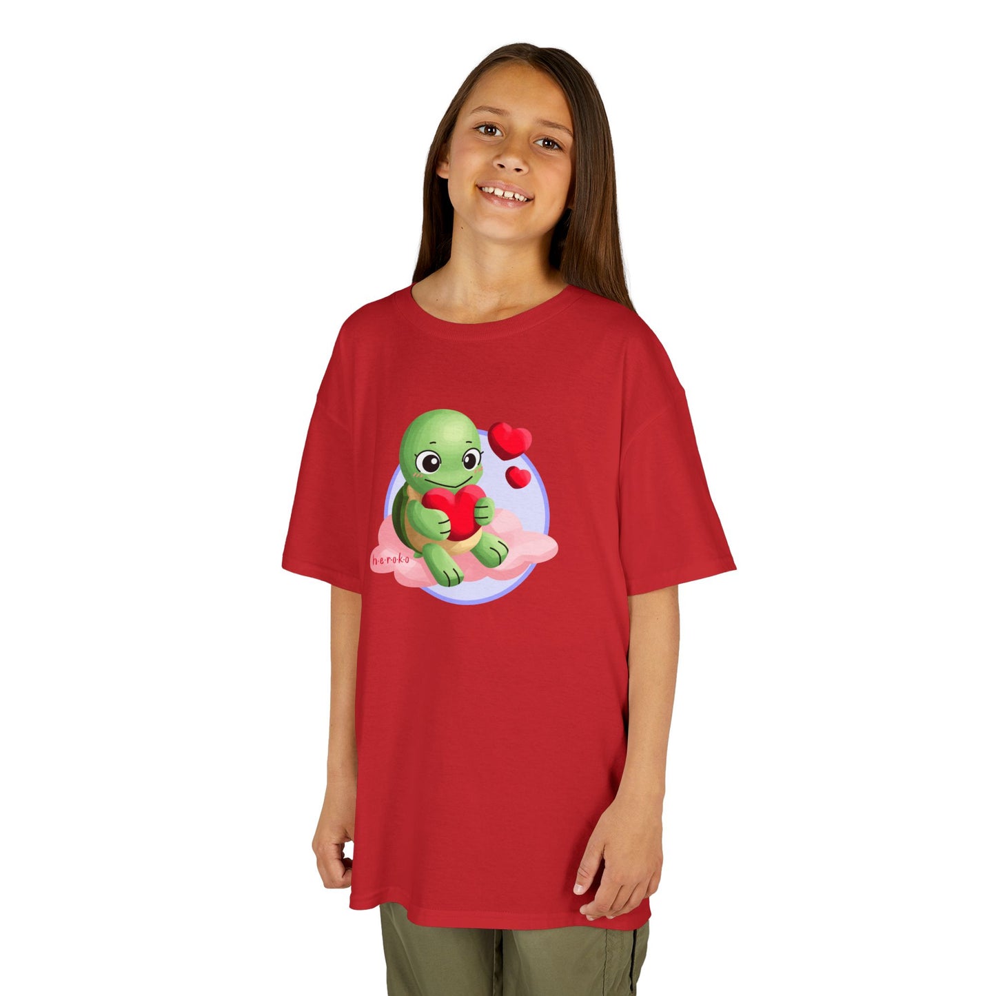 Kids Tee -Cute Turtle Valentine's Day Graphic Tee