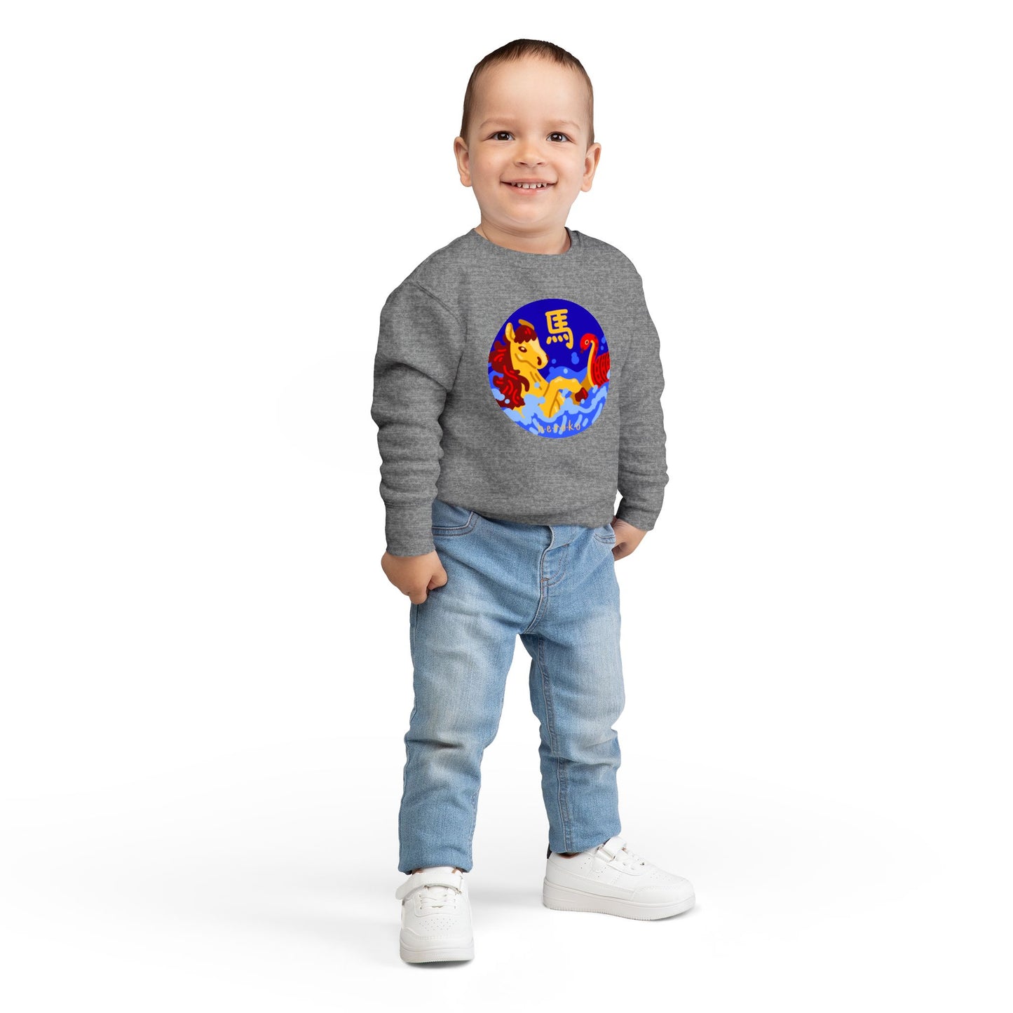 Toddler Sweatshirt-Year of the Horse Lunar New Year Design