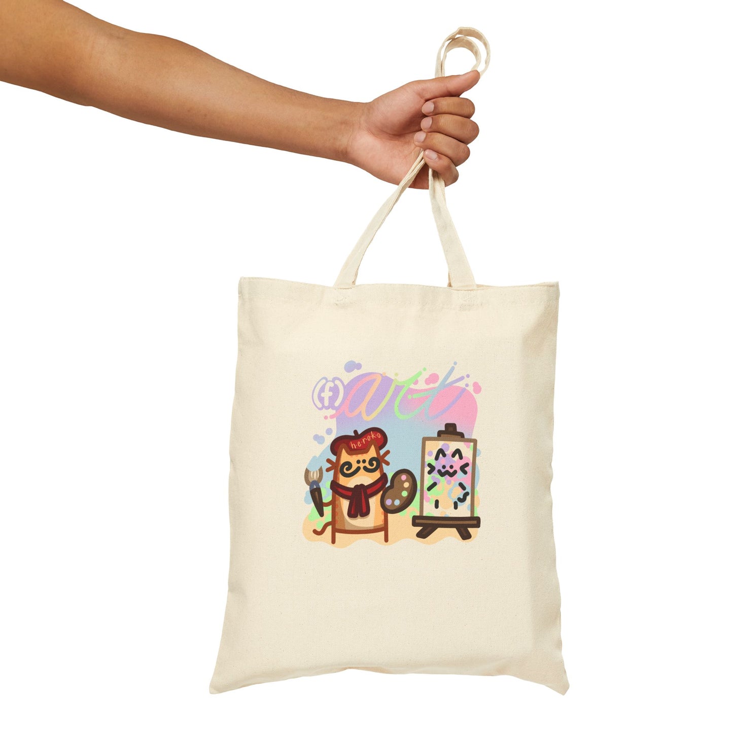 CATS ART Cotton Canvas Tote Bag