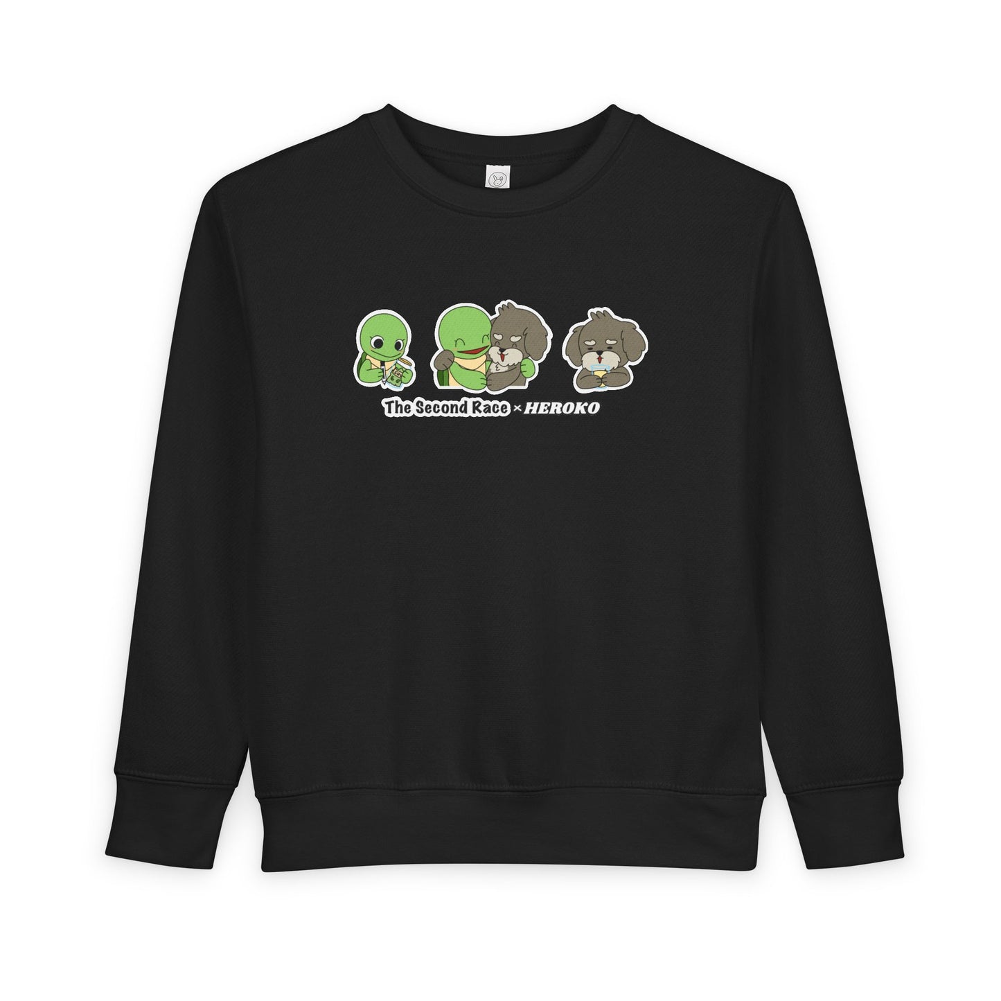 Toddler Sweatshirt — Cute Cartoon Turtle and Dog "The Second Race" Pullover
