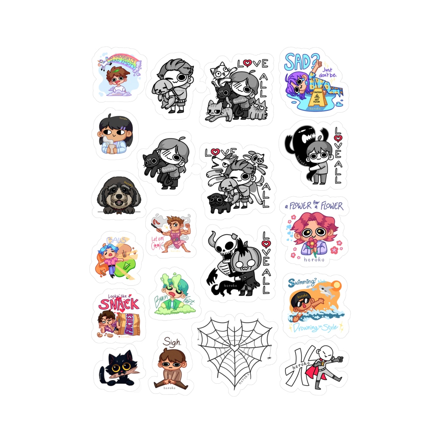 20 STICKERS -OG & OTHER MIXED SET#1 Kiss-Cut Vinyl Decals