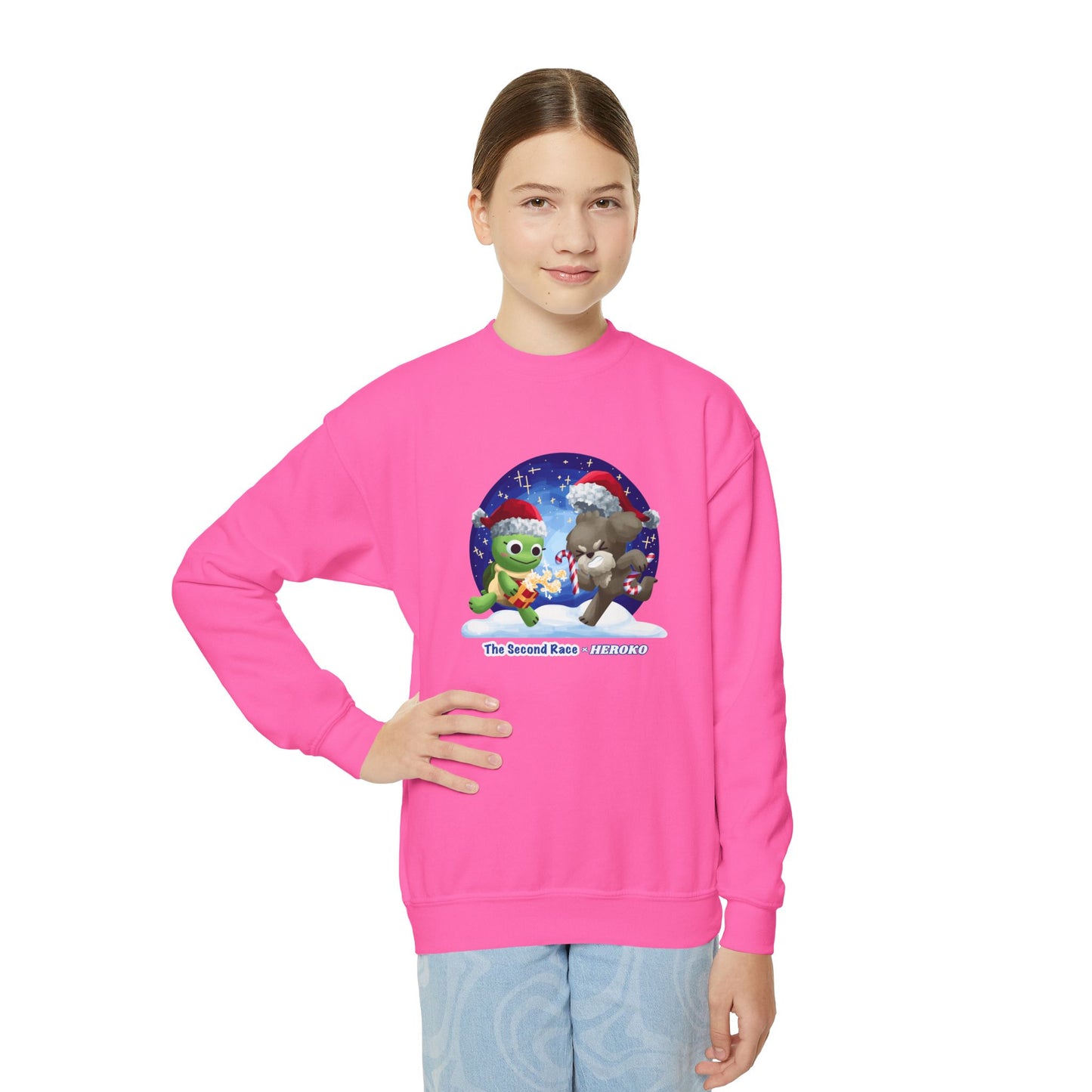 Kids Christmas Turtle and Puppy Crewneck Sweatshirt