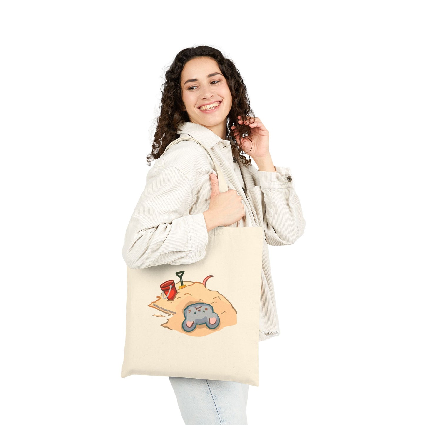 Sand Bathing Canvas Tote Bag