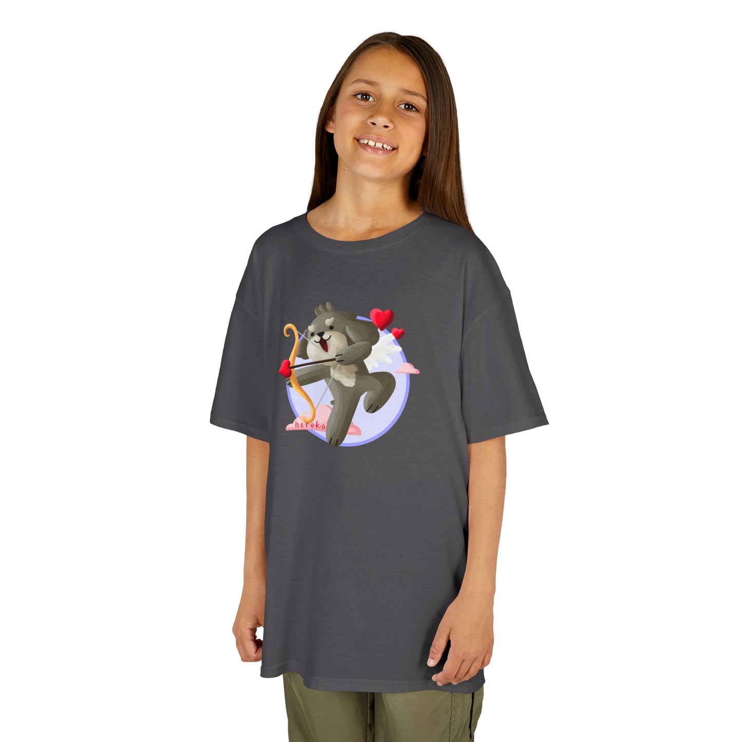 Kids Tee -Cute Dog Valentine's Day Graphic Tee