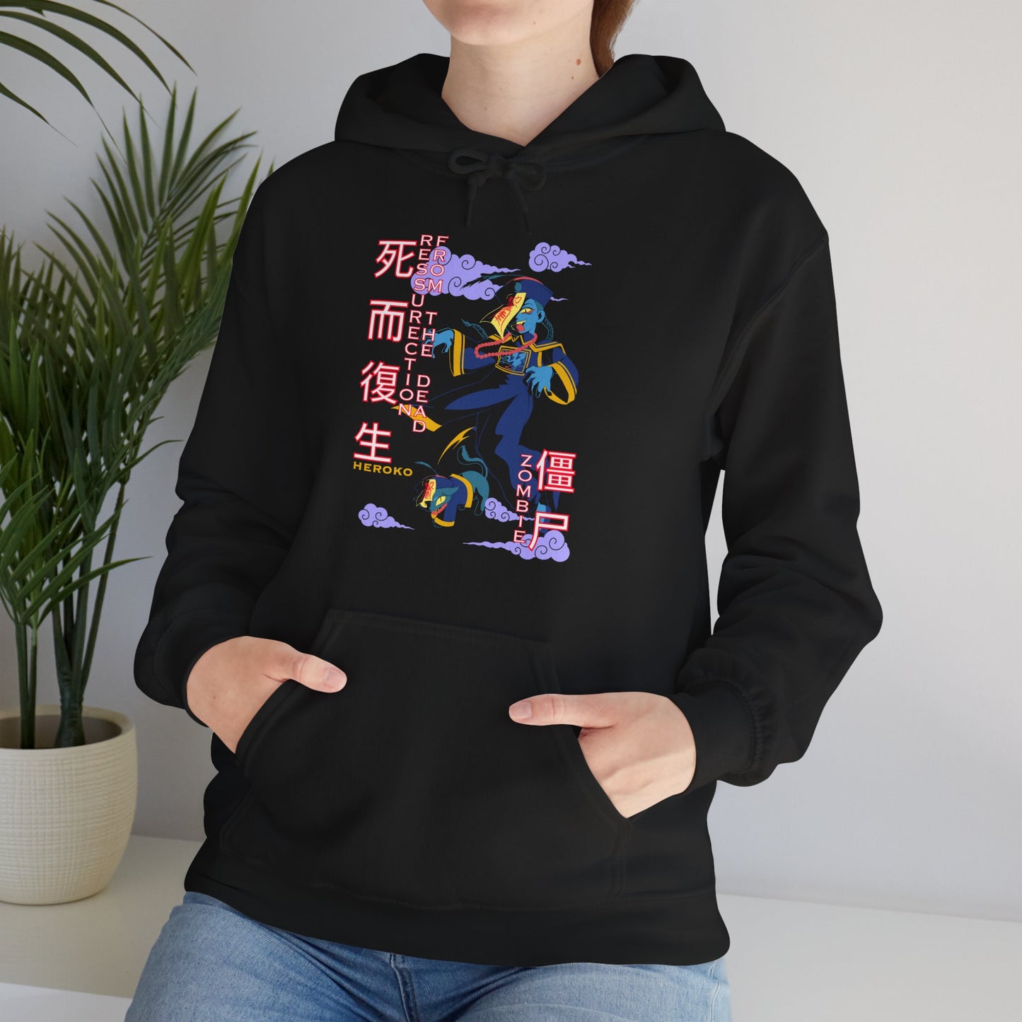 Adults Unisex Hoodie, Chinese Ancient Zombies Design