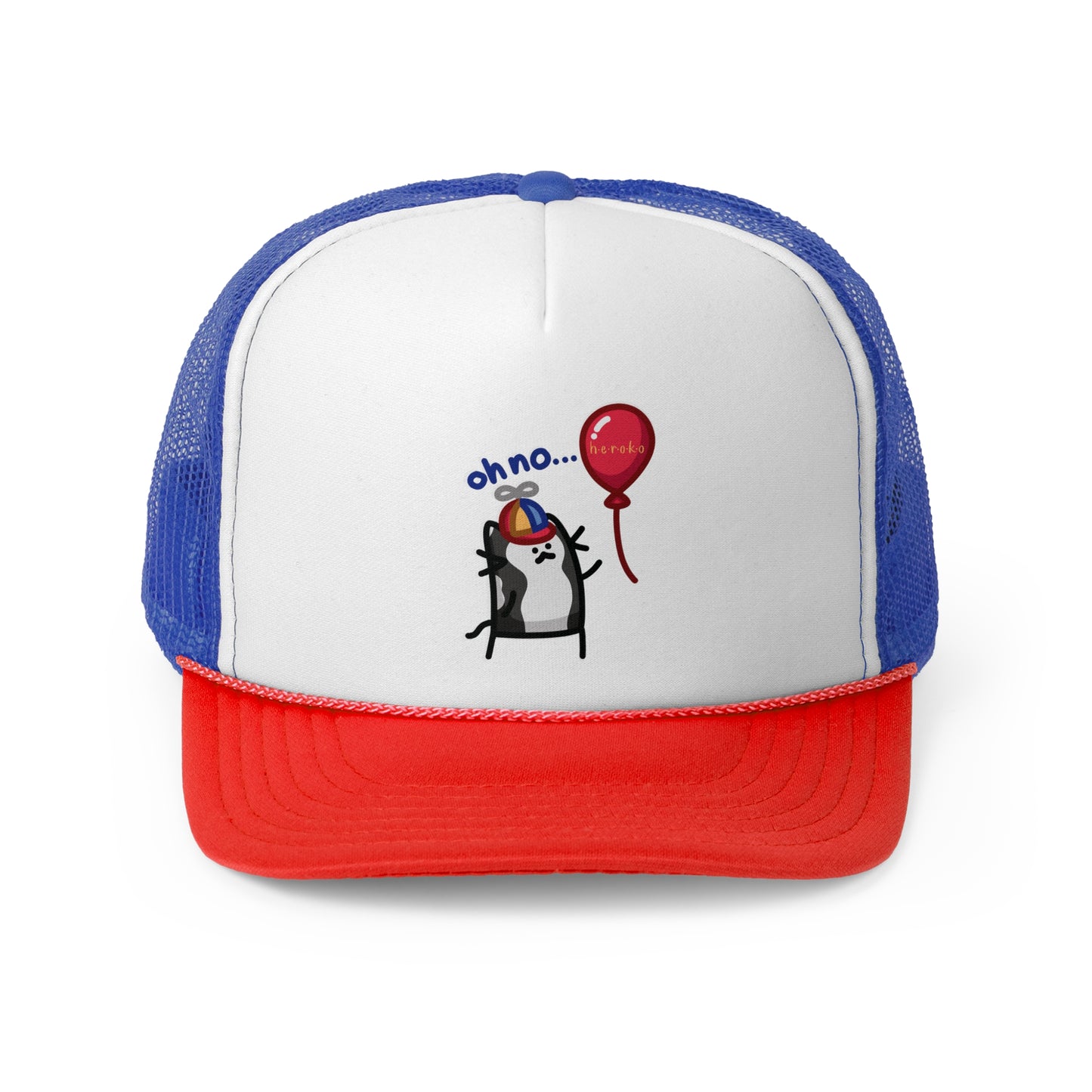 CATS OH NO RED BALLOON Trucker Cap/Hat