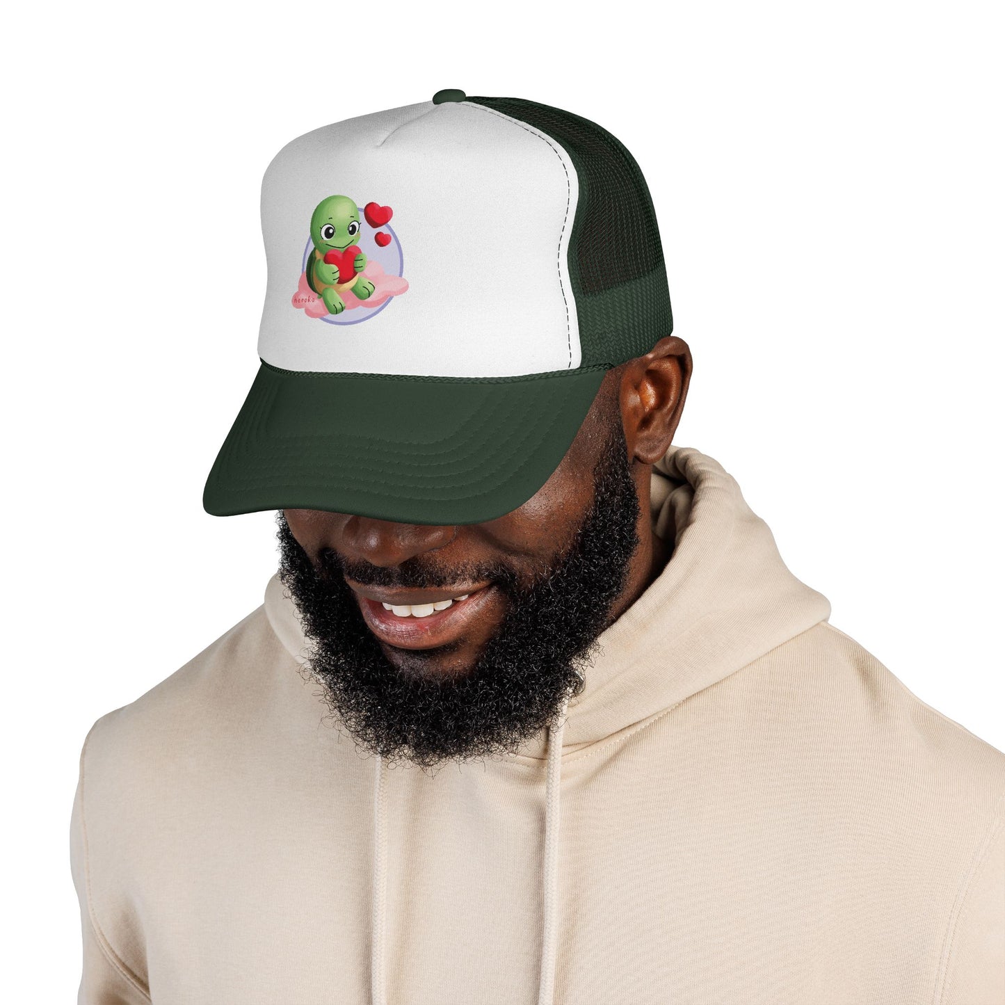 Cute Turtle Valentine's Day Design Trucker Cap/Hat