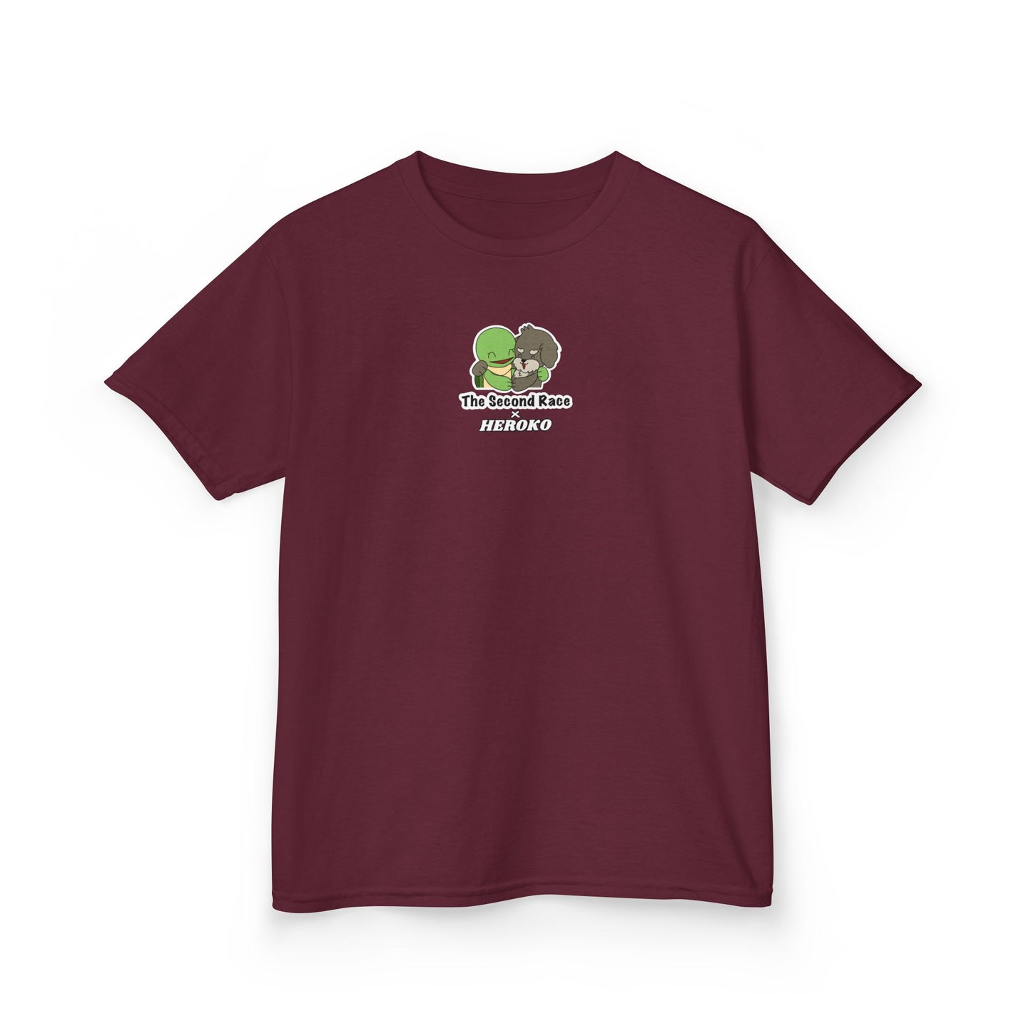 Kids Tee -"The Second Race" Cute Turtle and Puppy Graphic Tee