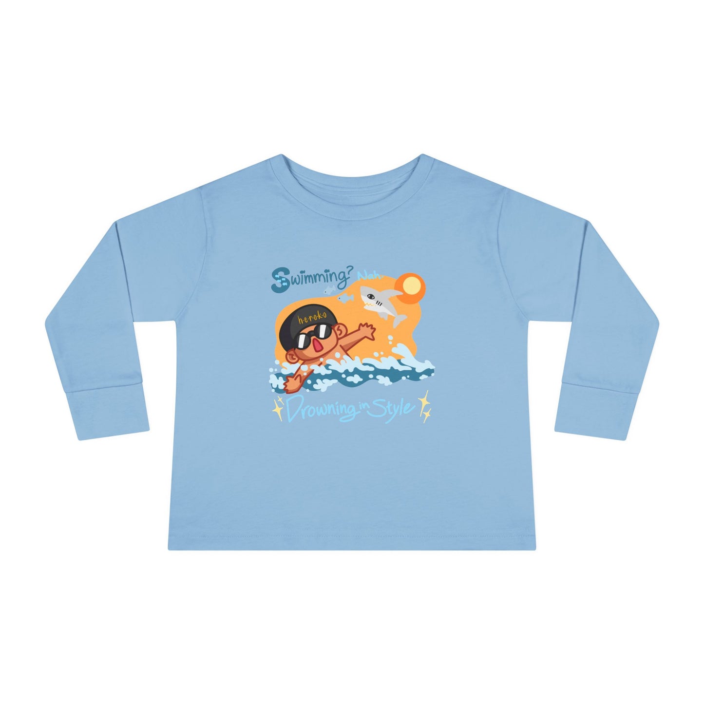 Toddler's SWIMMING IN STYLE Long Sleeve Tee