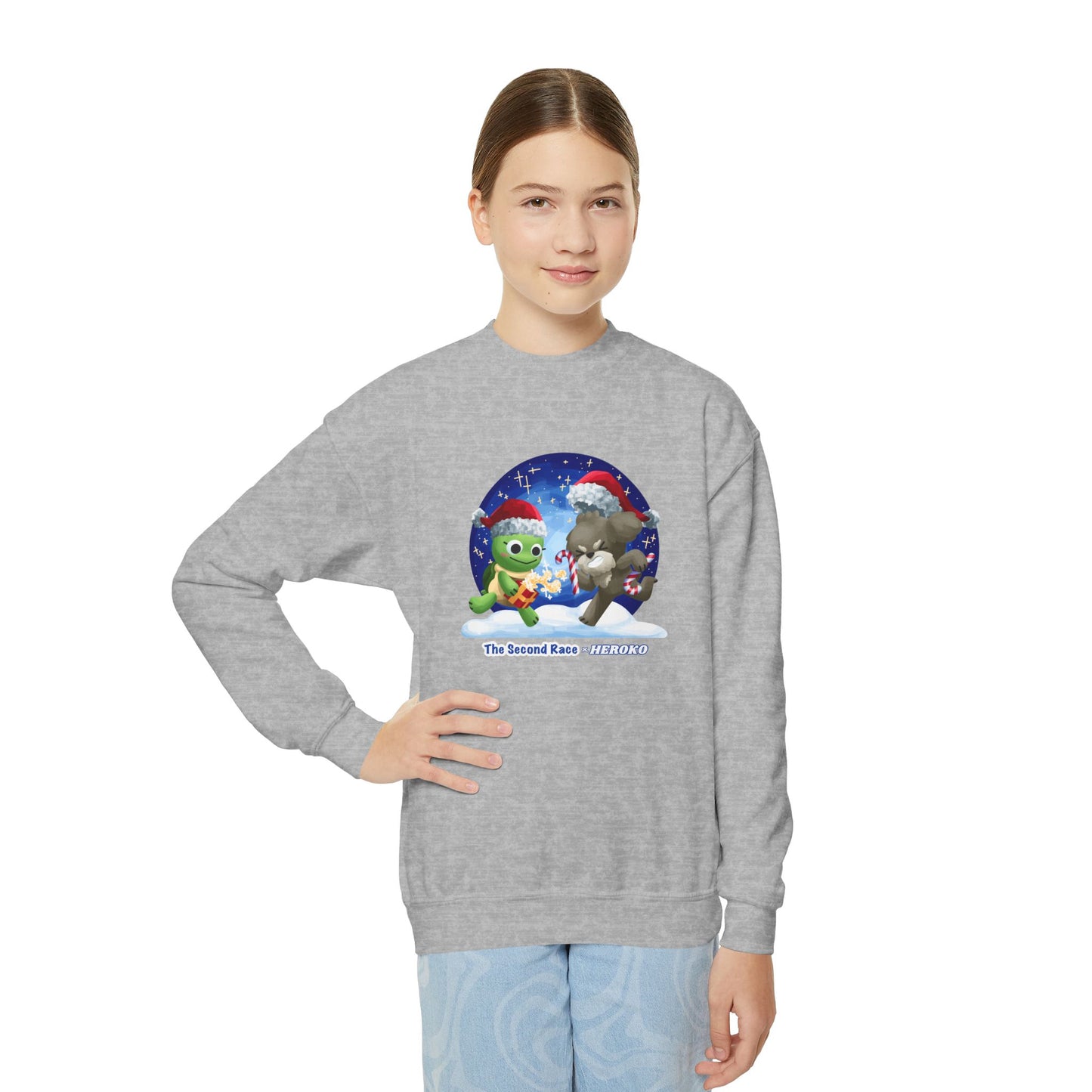 Kids Christmas Turtle and Puppy Crewneck Sweatshirt