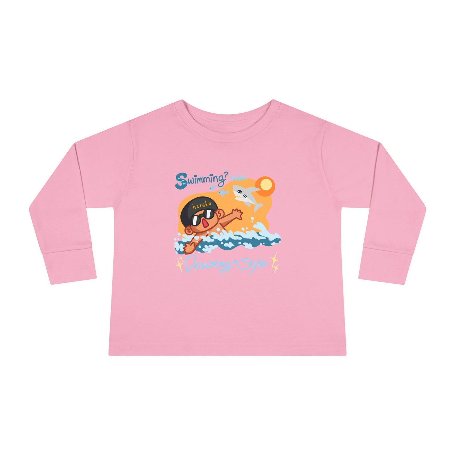 Toddler's SWIMMING IN STYLE Long Sleeve Tee