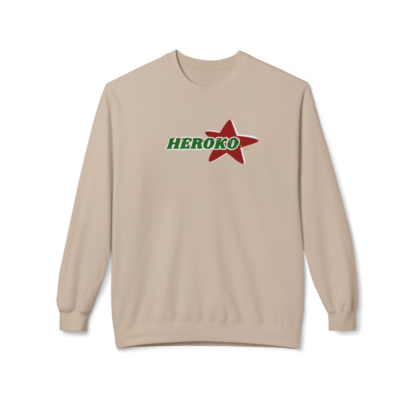 Adults HEROKO CHRISTMAS STAR Fleece Crewneck Sweatshirt