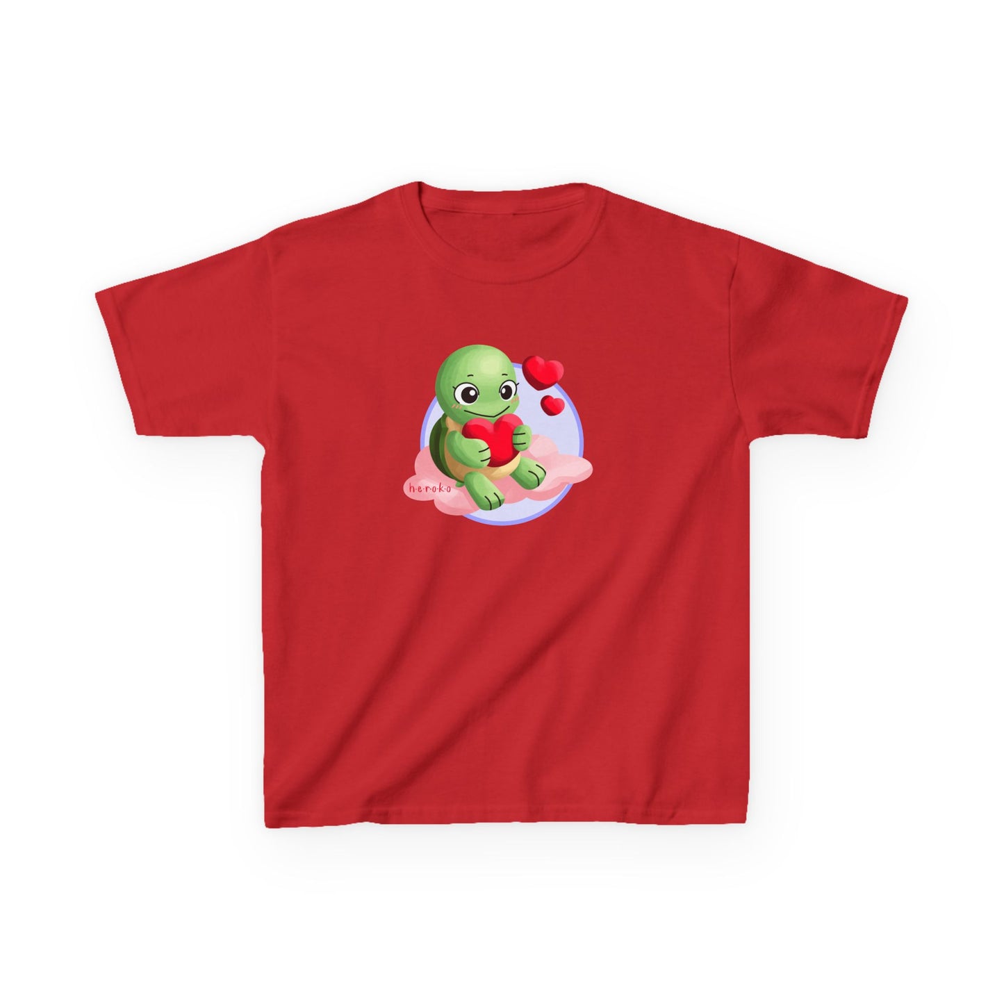 Kids Tee -Cute Turtle Valentine's Day Graphic Tee